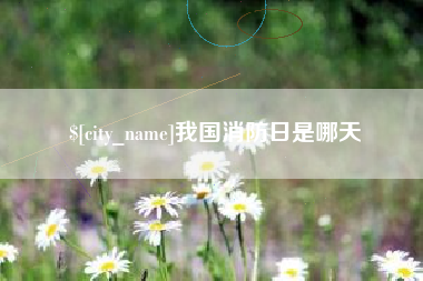 玉树我国消防日是哪天