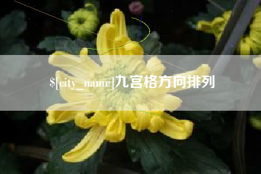 玉树九宫格方向排列