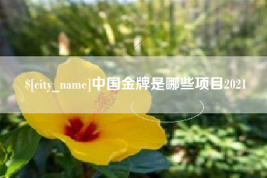 玉树中国金牌是哪些项目2021