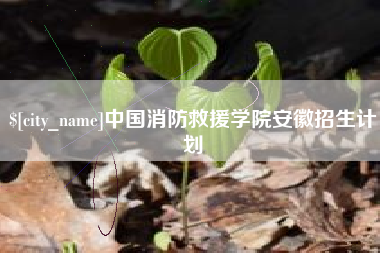 玉树中国消防救援学院安徽招生计划