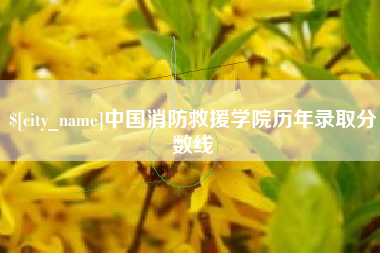 玉树中国消防救援学院历年录取分数线