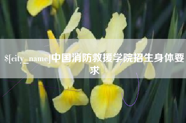 玉树中国消防救援学院招生身体要求