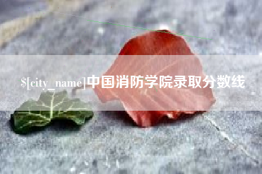 玉树中国消防学院录取分数线