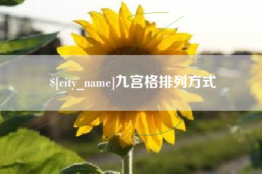玉树九宫格排列方式