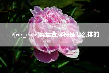 玉树奥运金牌榜是怎么排的