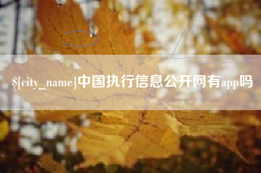 玉树中国执行信息公开网有app吗