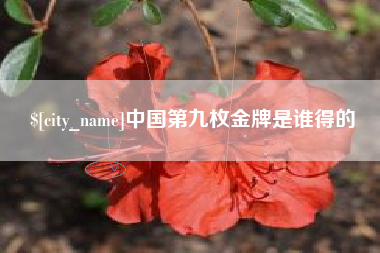 玉树中国第九枚金牌是谁得的