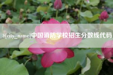 玉树中国消防学校招生分数线代码
