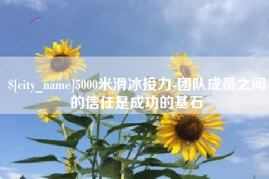 玉树5000米滑冰接力-团队成员之间的信任是成功的基石