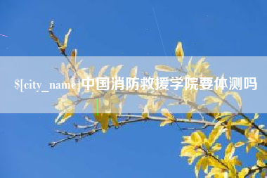 玉树中国消防救援学院要体测吗