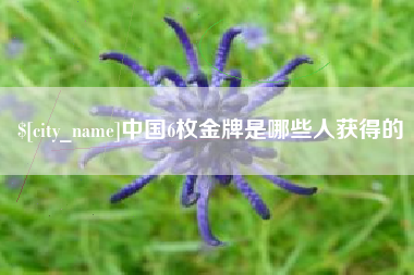 玉树中国6枚金牌是哪些人获得的