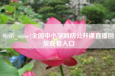玉树全国中小学消防公开课直播回放观看入口