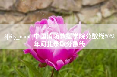 玉树中国消防救援学院分数线2023年河北录取分数线