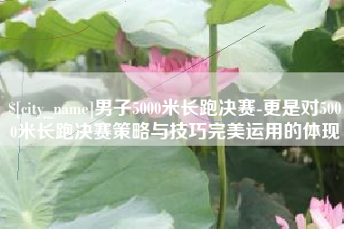 玉树男子5000米长跑决赛-更是对5000米长跑决赛策略与技巧完美运用的体现