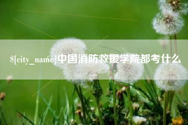 玉树中国消防救援学院都考什么