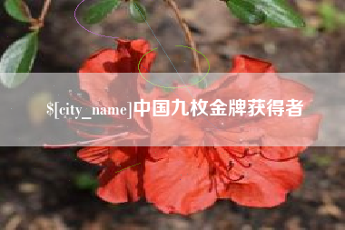玉树中国九枚金牌获得者