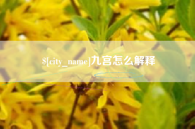 玉树九宫怎么解释