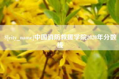 玉树中国消防救援学院2020年分数线