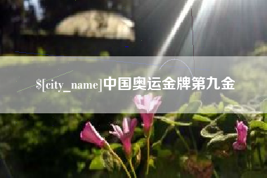 玉树中国奥运金牌第九金